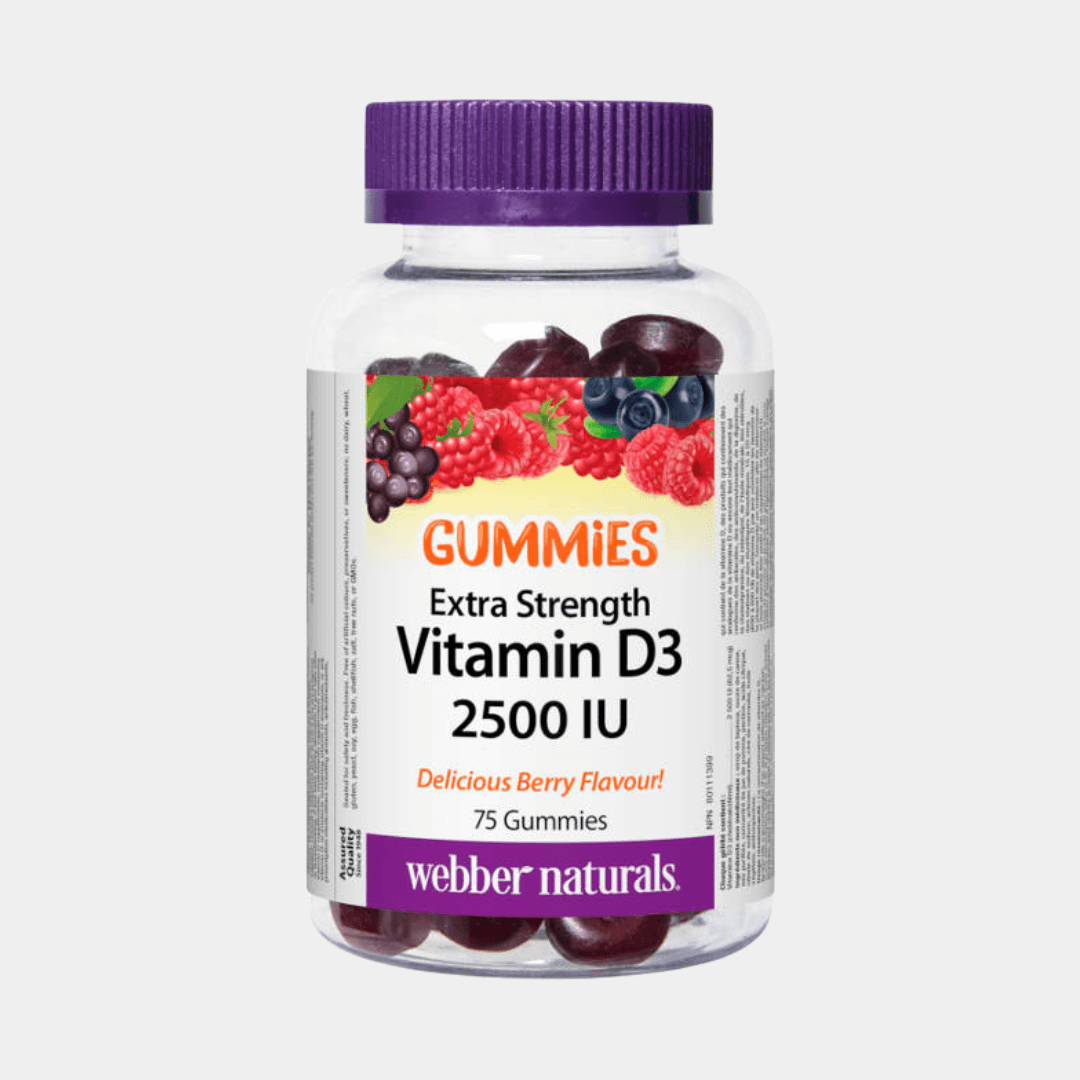 Vitamín D3 2500 IU Gummies, lesné ovocie