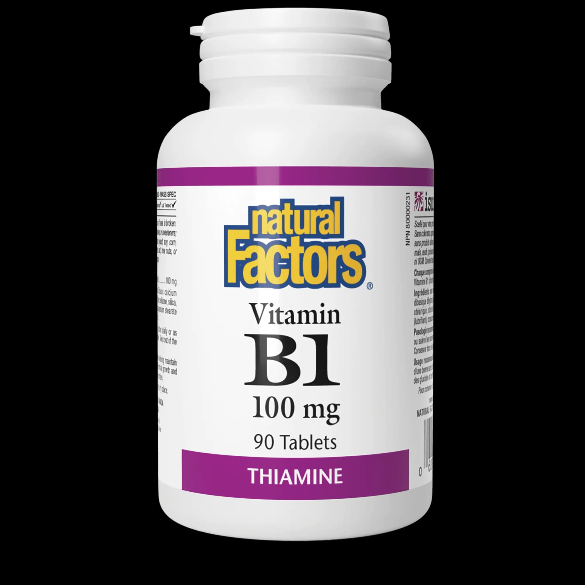 Vitamín B1 100 mg (tiamín) - Natural Factors – obrázok 2