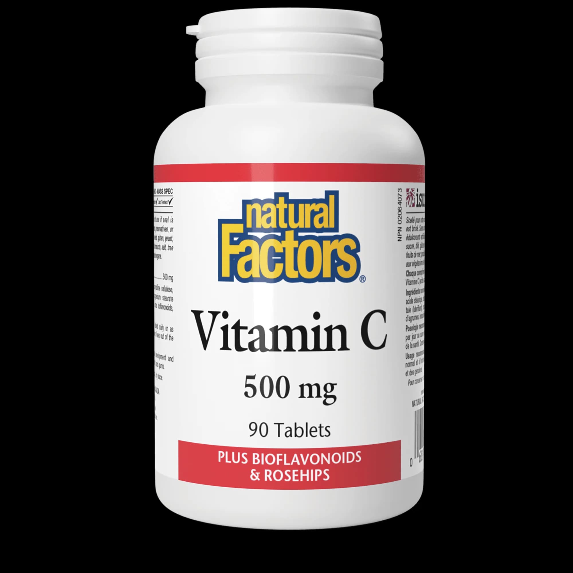 Vitamín C 500 mg bioflavonoidy + šípky - Natural Factors – obrázok 2