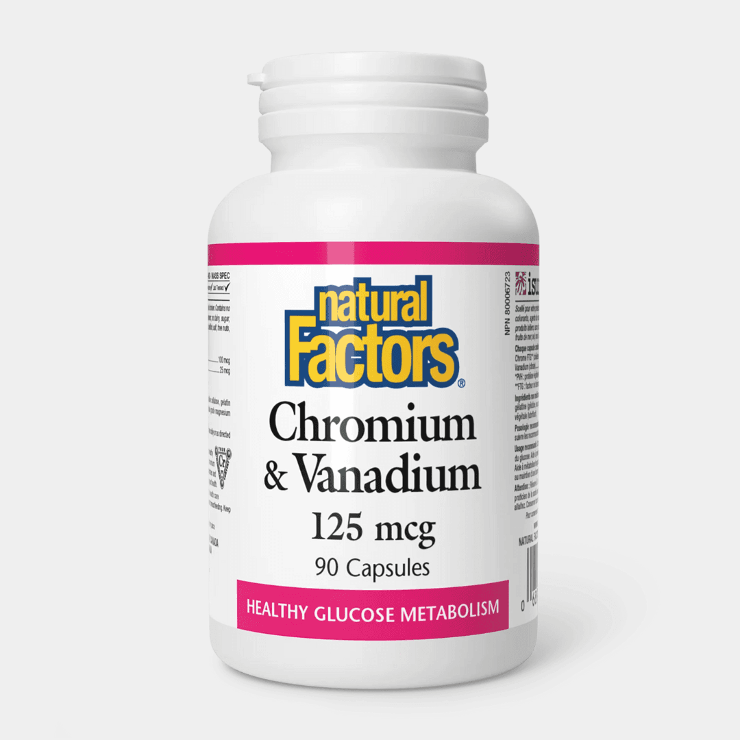 Chróm a vanád 125 mcg - Natural Factors